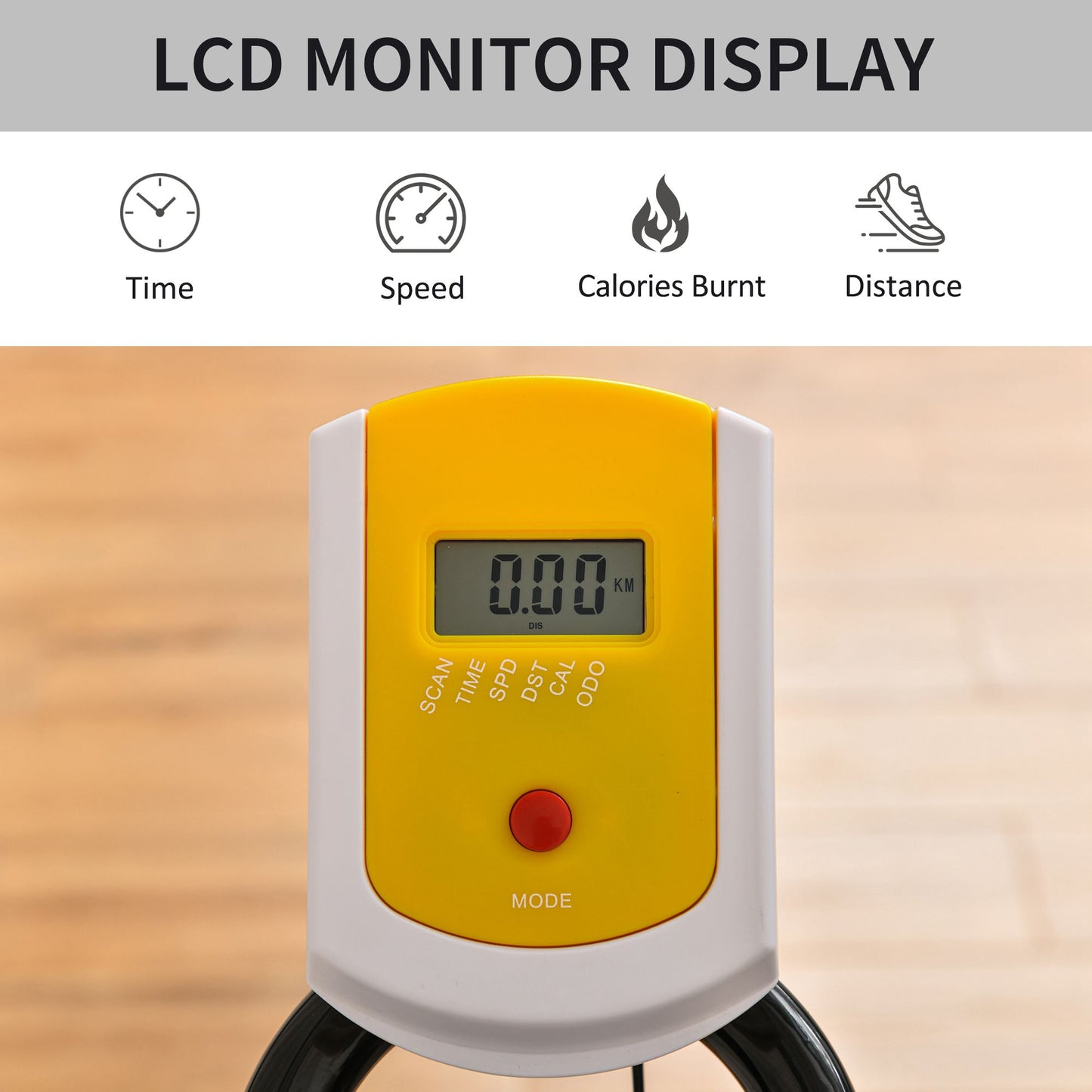 Exercise Bike w/ 6kg Flywheel Belt Drive, Adjustable Resistance