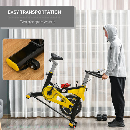 Exercise Bike w/ 6kg Flywheel Belt Drive, Adjustable Resistance