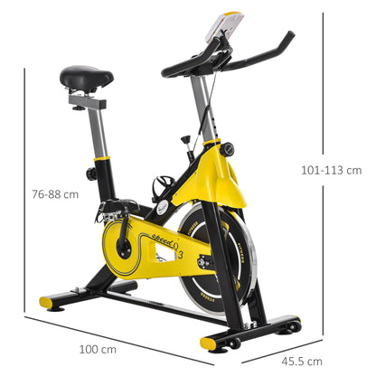 Exercise Bike w/ 6kg Flywheel Belt Drive, Adjustable Resistance