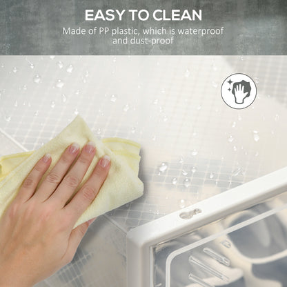 8PCS Stackable Clear Plastic Shoe Storage Box for UK/EU Size 8.5/43