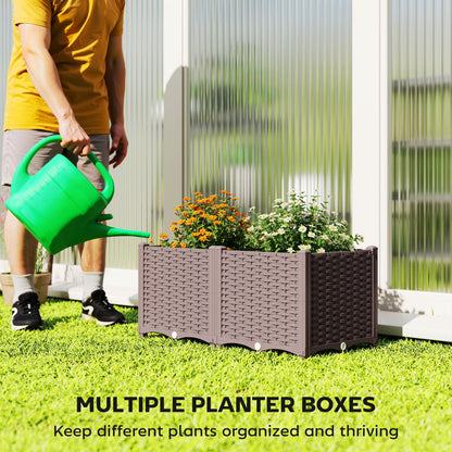 Plastic Raised Garden Bed with Legs and Drainage Holes and Plugs