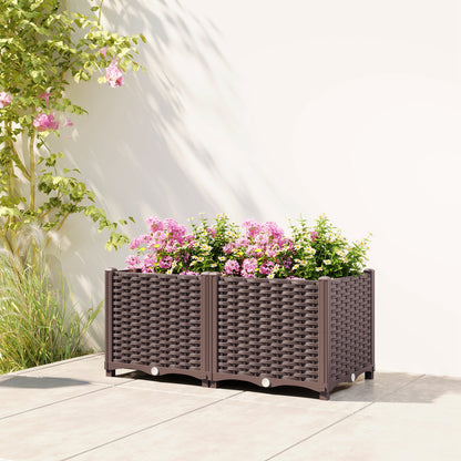 Plastic Raised Garden Bed with Legs and Drainage Holes and Plugs