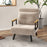 Click Clack Single Chair Bed Settee for Living Room, Guest Room, Beige