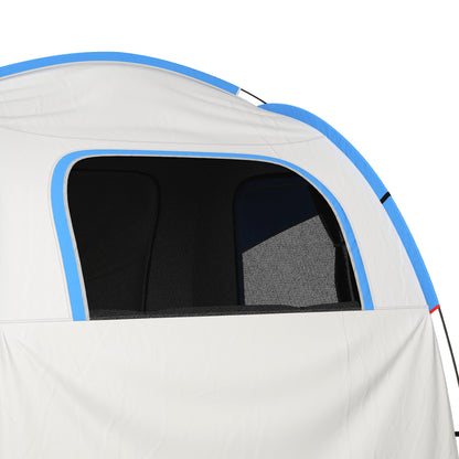 SUV Car Tent for Camping, Waterproof PU2000mm, 5 Man Tailgate Tent, for SUV Van Pickup, 2.4 x 2.1 m, Grey and Blue