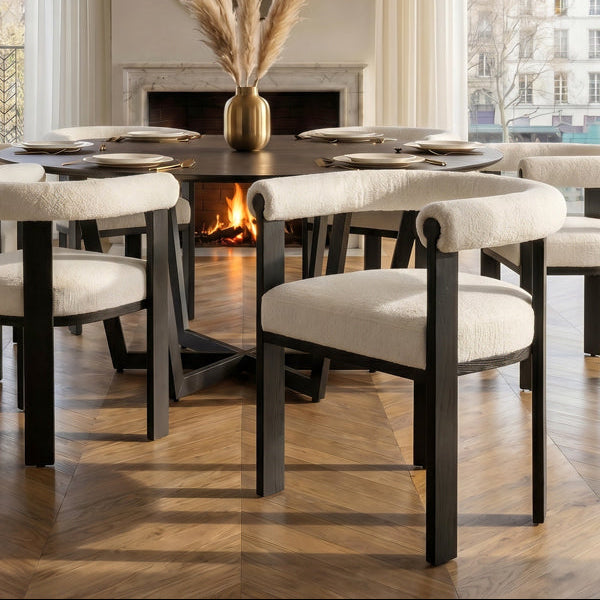 Nyx Dining Chair – Ivory Chenille