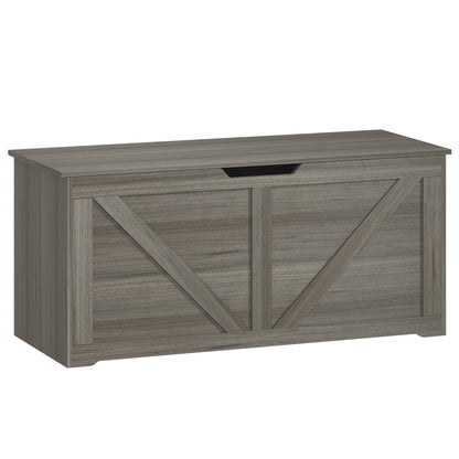 Storage Trunk for Living Room, with Safety Hinges, 100cm, Dark Grey