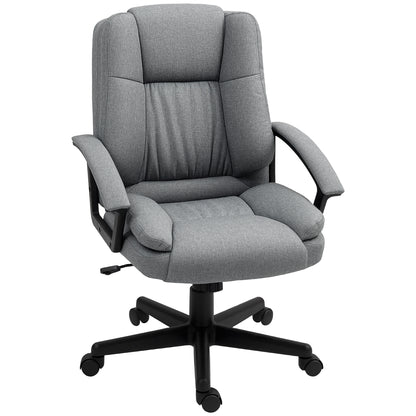 Swivel Executive Office Chair Mid Back Chair w/ Arm, Grey
