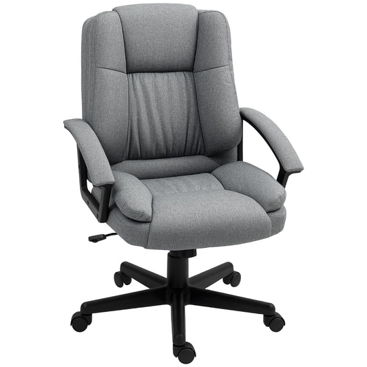 Swivel Executive Office Chair Mid Back Chair w/ Arm, Grey