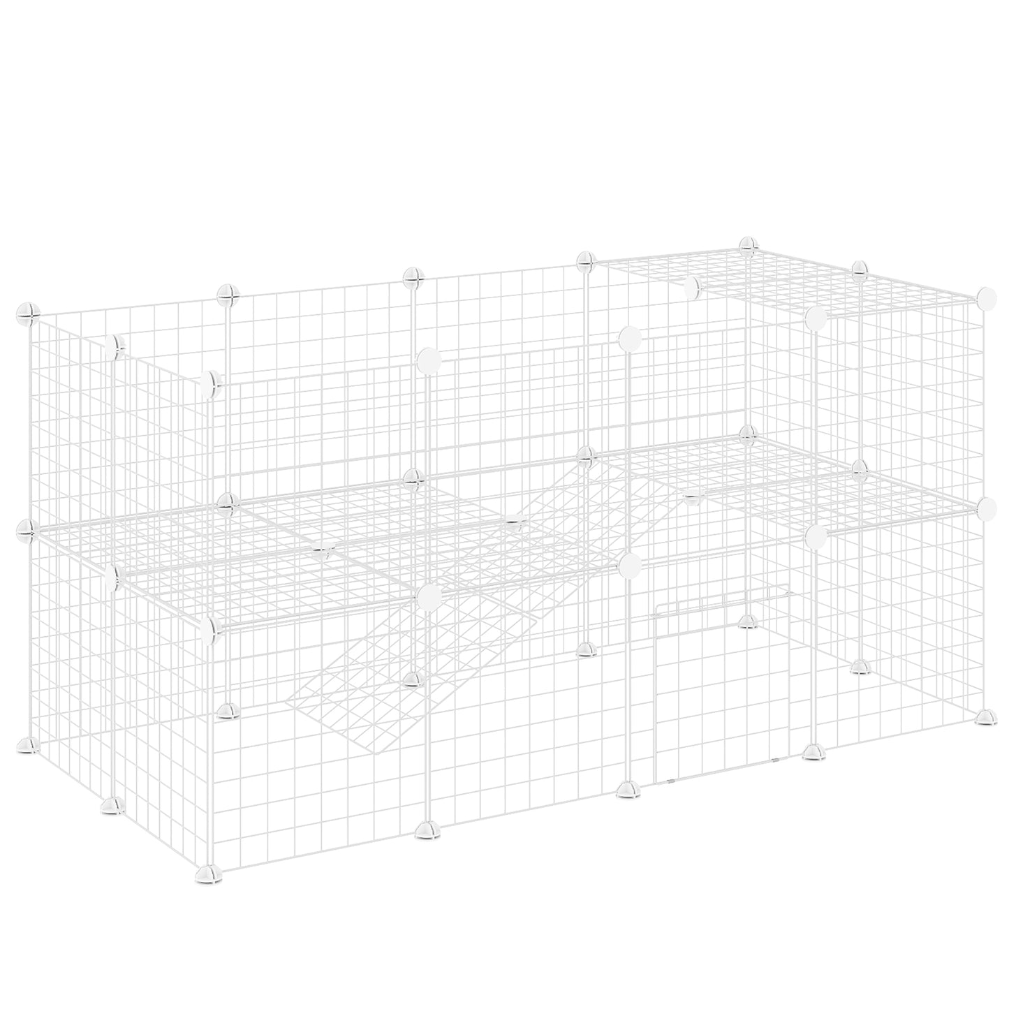 DIY Pet Playpen 36 Panel for Rabbit Chinchilla Hedgehog, White