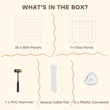 DIY Pet Playpen 36 Panel for Rabbit Chinchilla Hedgehog, White
