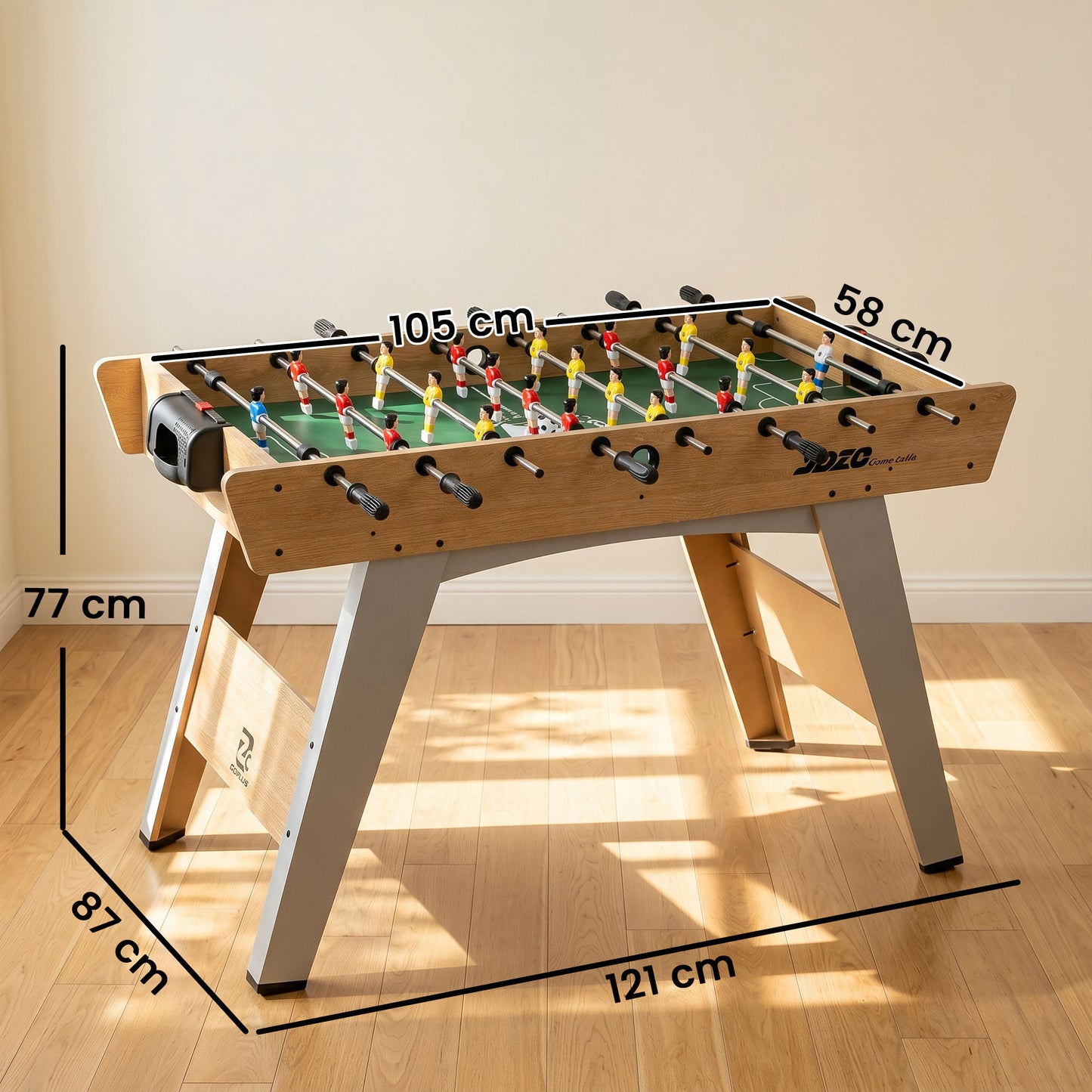 4ft Table Football, Foosball Table Game for Adults, Natural Wood