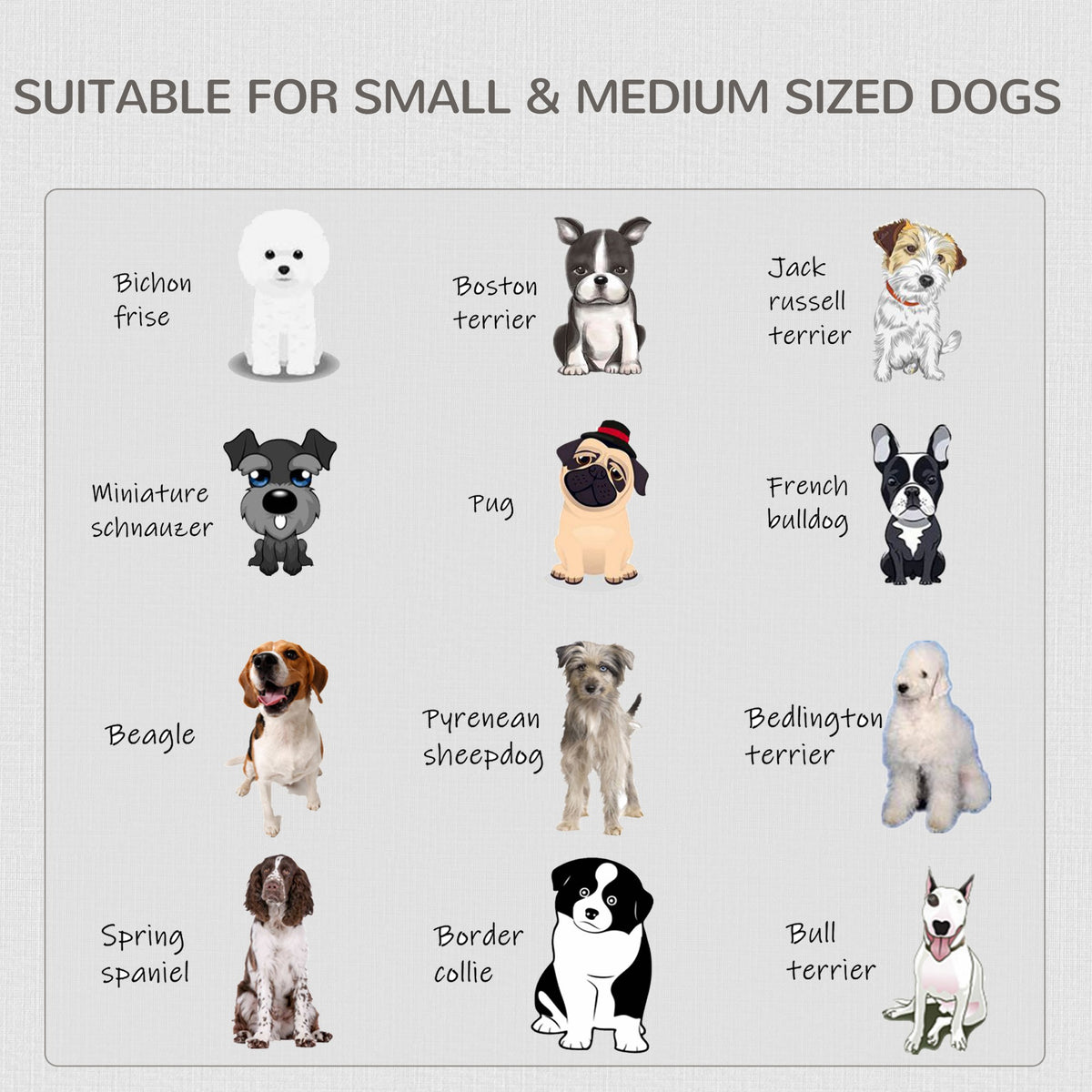Furniture-Style Dog Crate w/ Two Lockable Doors, for Small & Medium Dogs
