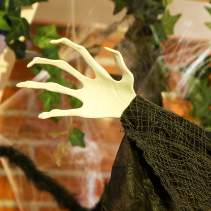 Voice Activated Halloween Animatronics Hanging Witch, Purple