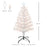 3 Feet Prelit Artificial Christmas Tree with Fiber Optic LED Light, Holiday Home Xmas Decoration, White