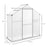 6 x 2.5ft Polycarbonate Greenhouse Walk-In Green House with Rain Gutter, Sliding Door, Window, Foundation, Silver