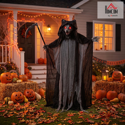 Halloween Standing Werewolf Animated Decoration with Light-Up Eyes
