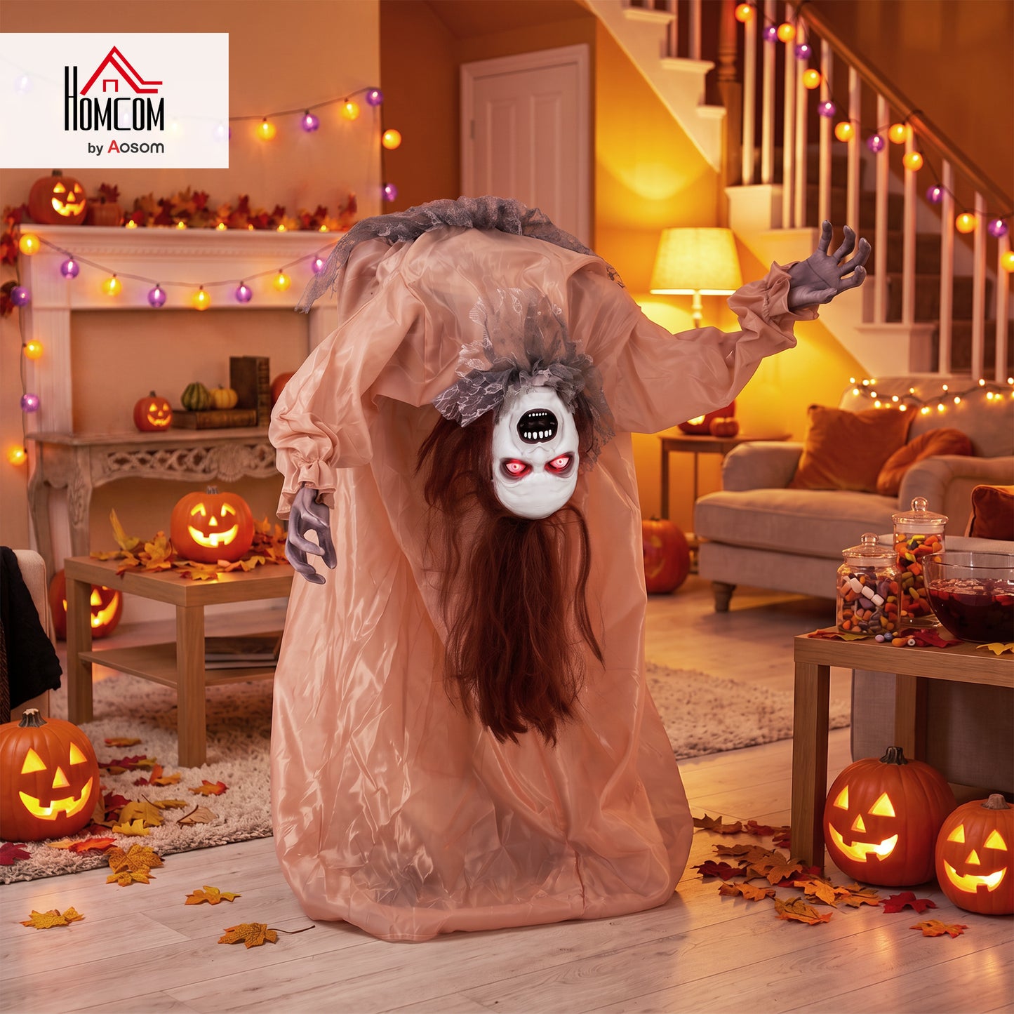 Animated Halloween Ghost for Indoor, Covered Outdoor