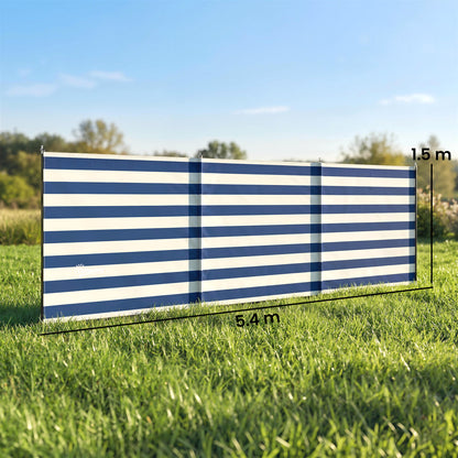 Camping Windbreak Portable Wind Blocker Privacy Wall, 540cm x 150cm