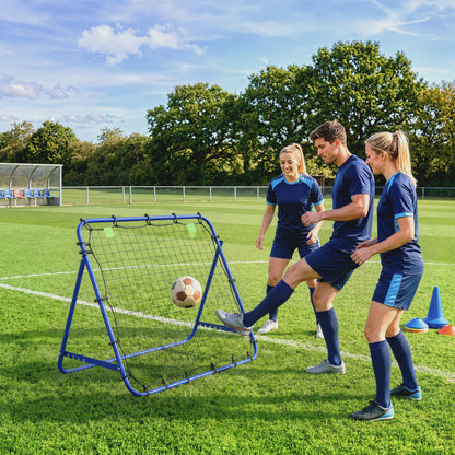 Rebounder Net Adults Football Training Aid Adjustable Blue