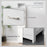 kleankin Tall Bathroom Storage Cabinet with 3 Tier Shelf, Cupboard, Drawer, Door, Freestanding Linen Tower, Slim Side Organizer, White