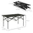 Portable Camping Table, Lightweight Folding Aluminium Picnic Table with Roll Up Top, Carry Bag for Picnic, Hiking, Cooking