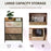 4-Drawer Dresser, 3-Tier Storage Organizer, Tower Unit for Bedroom Hallway Closets with Steel Frame Wooden Top