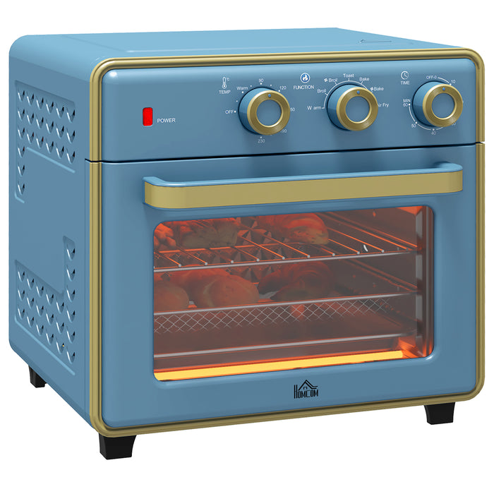 20L Mini Oven with Adjustable Temperature, 60 Min Time 1400W, Blue