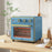 20L Mini Oven with Adjustable Temperature, 60 Min Time 1400W, Blue