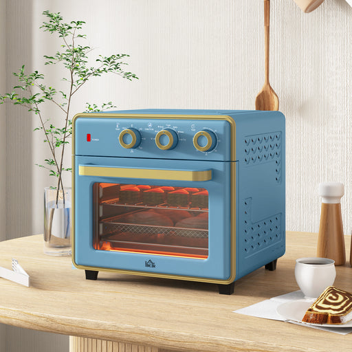 20L Mini Oven with Adjustable Temperature, 60 Min Time 1400W, Blue