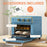 20L Mini Oven with Adjustable Temperature, 60 Min Time 1400W, Blue