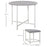 Modern Round Dining Table Set with 4 Upholstered Stools for Dining Room, Kitchen, Dinette