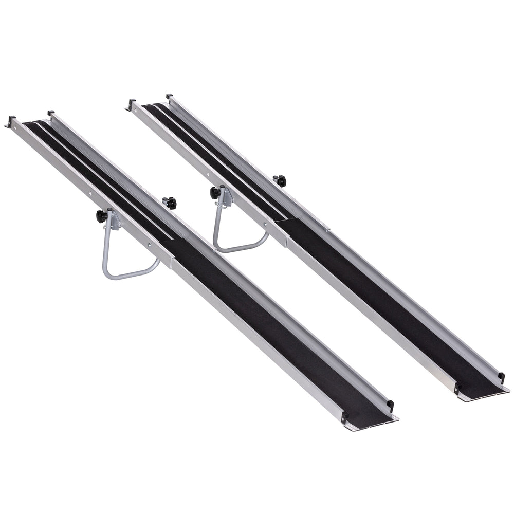 Aluminium Telescopic Wheelchair Ramps, 244cm, 270kg, Folding Ramp