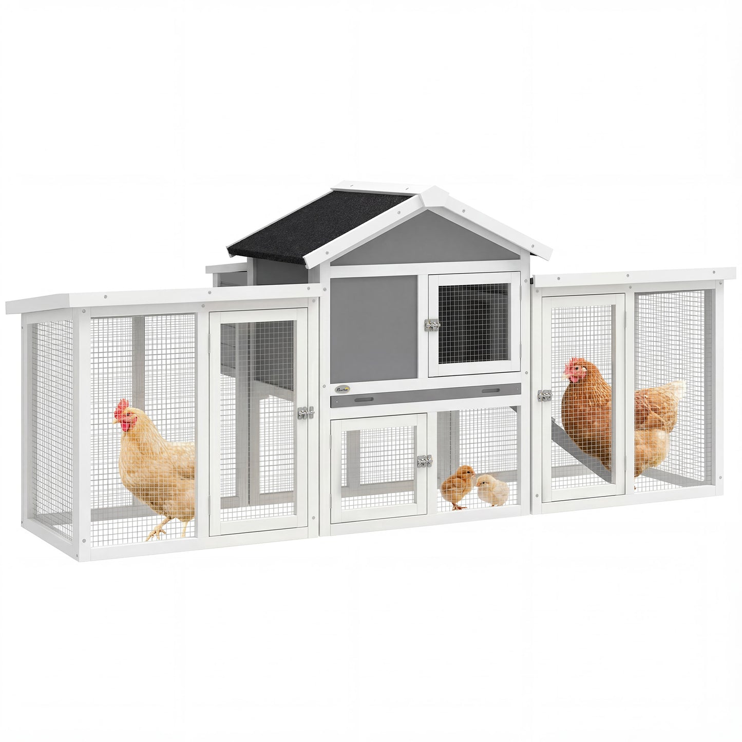 Wooden Chicken Coop Hen House with Nesting Box Run