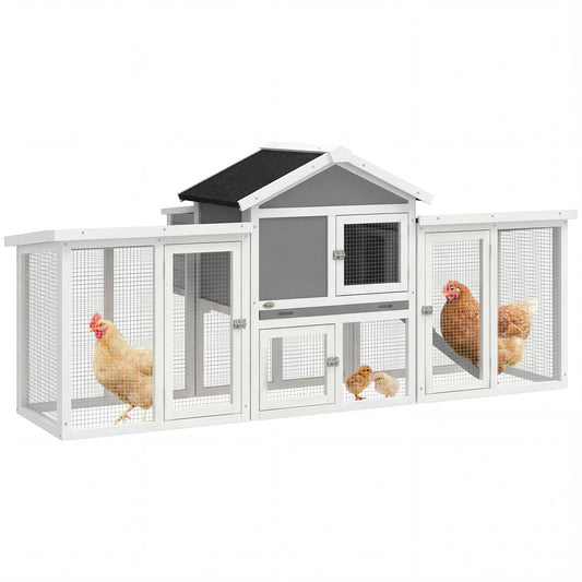 Wooden Chicken Coop Hen House with Nesting Box Run