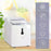 12kg Ice Maker Machine | Counter Top Cube | Home Drink Equipment | 1.5L Self Clean Function w/ Basket Freestanding Kitchen Office Dining-White