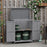 Wooden Garden Storage Shed Tool Cabinet Organiser with Shelves, Two Doors,74 x 43 x 88cm, Grey