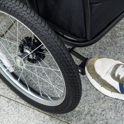 Foldable Pet Stroller with Cushion, for M, L Dogs - Green