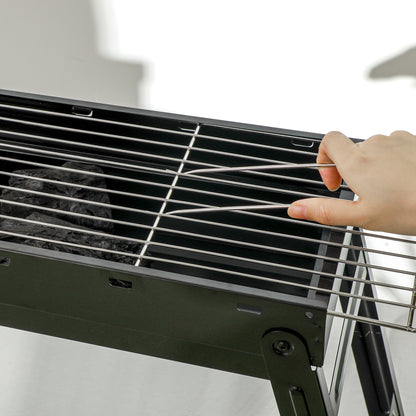 Portable Charcoal Grill with Pull-Out Charcoal Basin