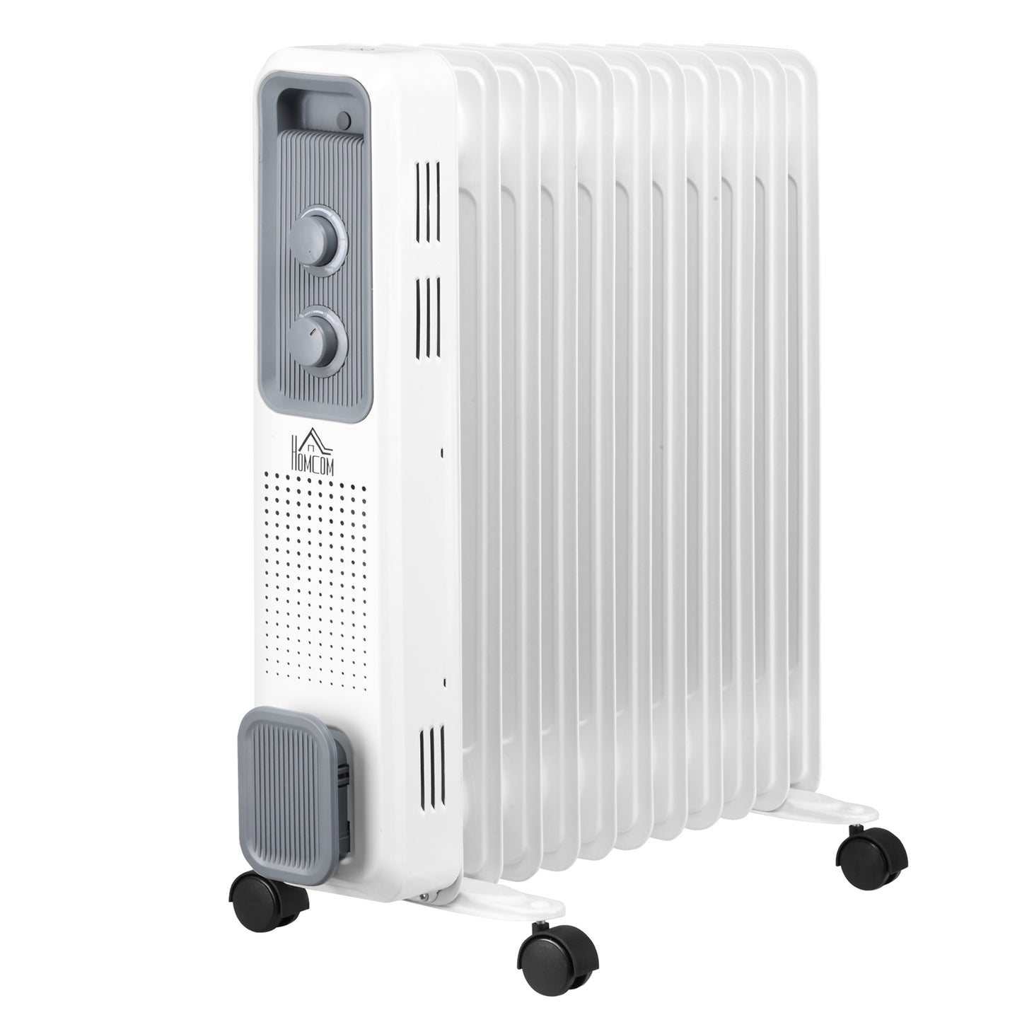 Oil Filled Radiator Portable Heater W/ 11 Fin, 3 Heat Settings, White