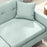 165cm 2 Seater Sofa for Living Room, Modern Fabric Couch, Tufted Loveseat Sofa Settee w/ Steel Legs, 2 Storage Pockets,