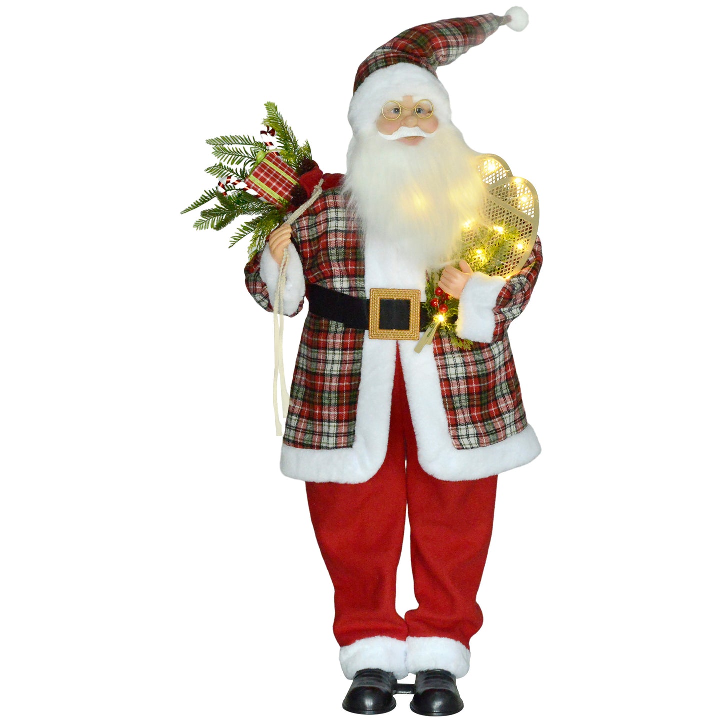 120cm Animated Santa Claus w/ Sound Activated Festive Music for Party