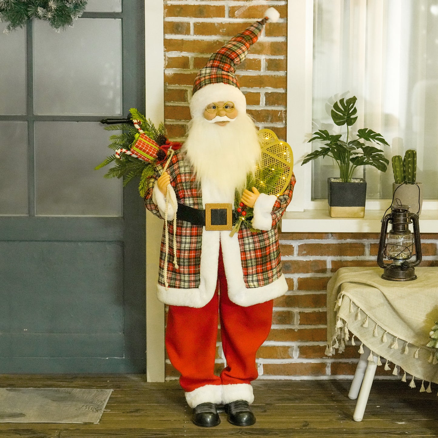 133cm Animated Santa Claus w/ Sound Activated Festive Music for Party