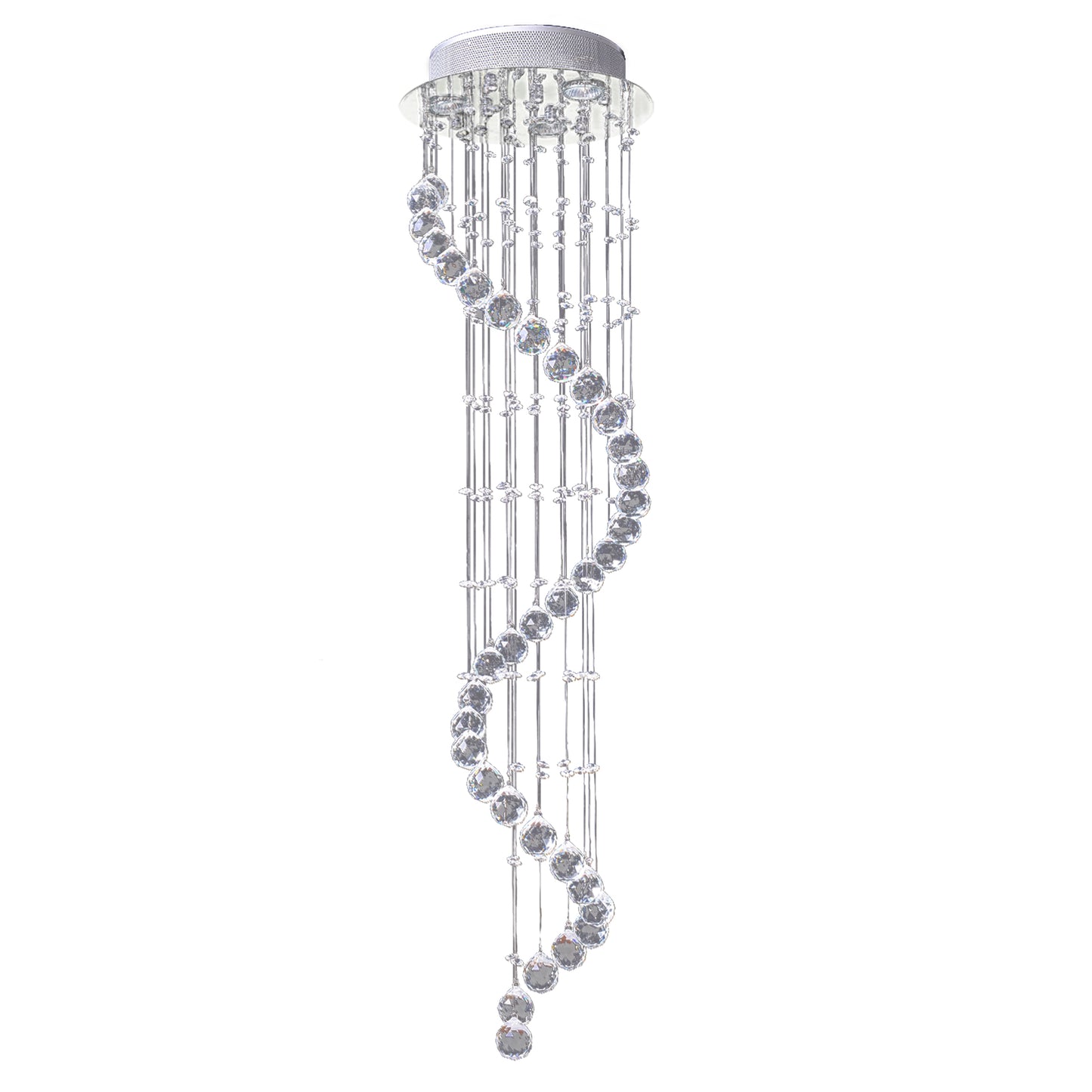 Spiral Crystal Chandelier 160 Octagons
