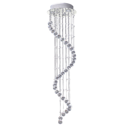 Spiral Crystal Chandelier 160 Octagons