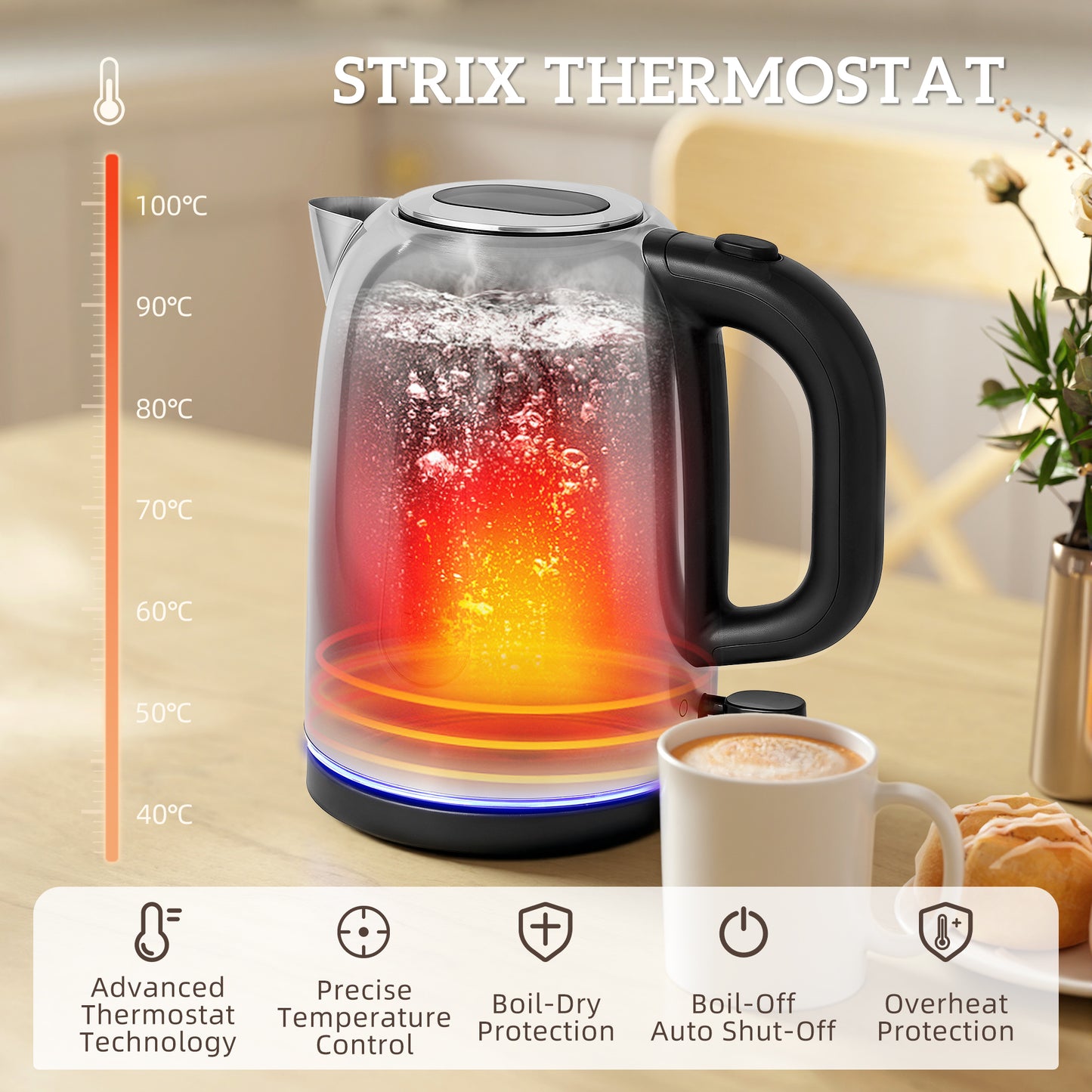 Filing Cabinet with 5 Drawers, Under Desk Drawer, Rustic Brown