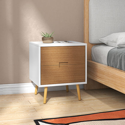 Bedside Table with 2 Drawers for Bedroom, Living Room
