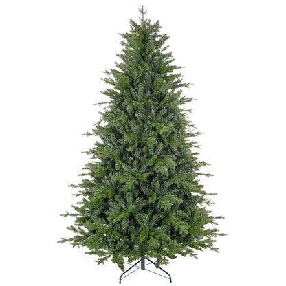 7 Ft Artificial Christmas Tree with Metal Base, Hinged Branches