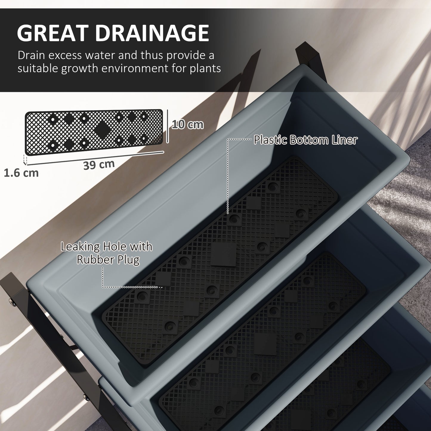 5-Tier Raised Garden Bed, Ladder Planter with 5 Removable Boxes