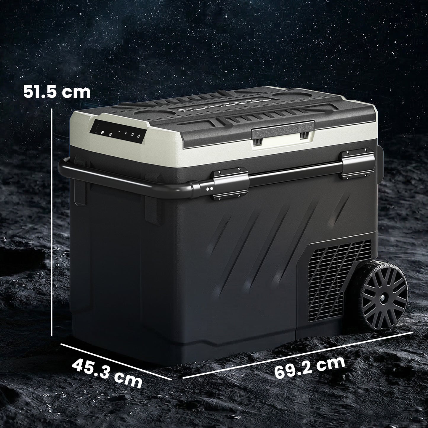 49L Compressor Car Fridge Freezer, Dual Zone with App Control