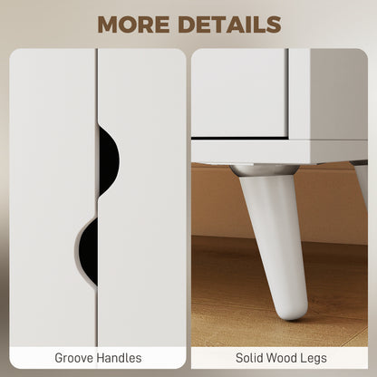 Storage Organisation Furniture with Rail and 2 Drawers, White